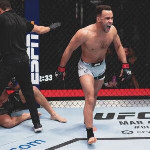 Jordan Leavitt Instagram - Bro, when I see red..
It's just over bro 🙊👑

#longlivethemonkeyking 

I love this picture. I'm usually all playful and cerebral. It's nice to see the passion break through. 😌 

This fight will either be a weird, off-rythmn brawl or a beautiful grappling match... I'm preparing accordingly 😌 

#bjj #ufc #mma #warmonkeyking
