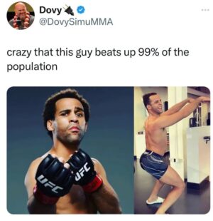 Jordan Leavitt Instagram - If you disagree... you're coping 🤡😏
#longlivethemonkeyking 
70 million people I gotta worry about though...

#mmamemes #ufc #bjj #boxing #jordanleavitt