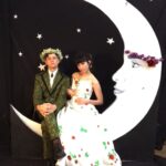 Julia Pott Instagram - My wedding dress was 90s vintage from @happyisles_salon and tailored by absolute legend @mollyirelan and I would still be wearing it now if it wasn’t covered in wine and spaghetti. Moon by the incomparable @rosiesmiles.animation