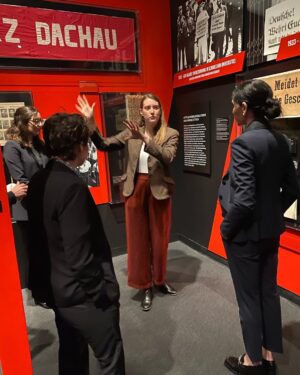 Julianna Margulies Instagram - These pics are from when I visited my interns #themuseumofjewishheritage  in NYC.
After hosting the Holocaust Remembrance Day for #CBS in 2021, I was shocked to learn that only 19 out of 50 states teach about this horrific time in our history, something we must Never Forget. 
With antisemitism on the rise I decided to try and do something to educate our next generation on the Holocaust. With the help of the Museum of Jewish Heritage we formed an educational program called HESP (Holocaust Educator School Partnership) Our goal is to counter the contemporary rise in antisemitism through education. 
After two semesters where our interns teach middle and high school students about the Holocaust we have seen a tremendous impact!
Go to:  www.MJHnyc.org/museumfund  and write “HESP” in the comment box to learn more.
#neveragain