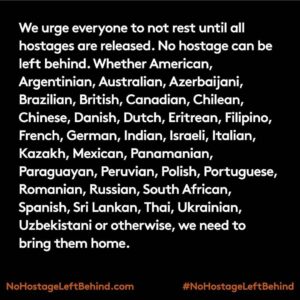 Julianna Margulies Instagram - Today we came together in solidarity not to divide but to unite to thank President Biden for his work releasing the hostages and urge all to #nohostagesleftbehind