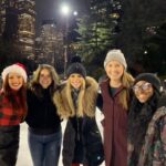 Julie Stewart-Binks Instagram - In my festive era 🎄🪩❄️ #decembertoremember #carrottop #vegas #pokerface #mariahcarey #madonna #vip #skating #christmaspartyszn #thecanuck #hockey #redtights #offair