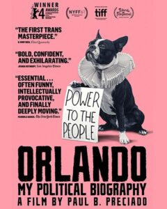 Justin Vivian Bond Instagram - This fantastic film is playing at The Film Forum. I get sick of things being called the first. It’s BETTER, in my opinion, that it’s ANOTHER trans masterpiece. There’s enough trans genius to go around. Who gives a shit about being first? Blah, blah,blah. Regardless, go see it for yourself. It’s the perfect film to see during trans awareness week. 🩵🤍🩷 #paulpreciado #orlandomypoliticalbiography #transawarenessweek