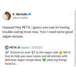 K. Michelle Instagram – I cry like this now every freakin time I gotta eat. My heart breaks I love those freakin animal soooo much @peta we are feeling it. Where are my vegan recipes y’all are supposed to send me??? Thanks for trying to help me. I’m trying. Soooo hard. Be patient with us 😩❤️