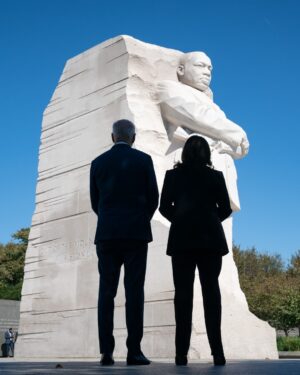 Kamala Harris Instagram - Reverend Dr. Martin Luther King, Jr. saw the future as a future of equity, justice, and opportunity for all.

As we honor him today, it’s on us to carry out his work.