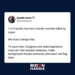 Kamala Harris Instagram - To save lives, Congress and state legislators must act.