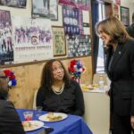 Kamala Harris Instagram - It was wonderful to be back in South Carolina. I stopped at Big T’s Bar-B-Que in Columbia to meet with supporters and remind them what's at stake in this election—from reproductive rights to gun violence prevention. Their voice matters.