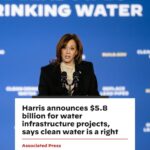 Kamala Harris Instagram - No matter where they live, every person in America should have access to clean water. President Biden and I are dedicating $5.8 billion in federal dollars to help remove lead pipes and fund clean water projects across the country.