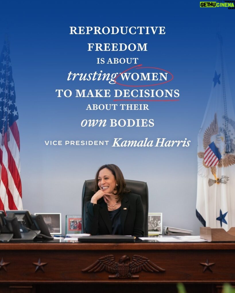 Kamala Harris Instagram - It’s simple: Trust women to make decisions about their own bodies, health care, and future.