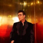 Karan Johar Instagram - Black will always be the new Black…. Styled by @ekalakhani in @amitaggarwalofficial 📷 @thehouseofpixels #koffeewithkaran