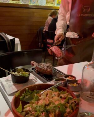 Karen Chuang Instagram - November 14, 2023 :: Some moments from Buenos Aires, Argentina:

1) First selfie in South America 😀
2) Cementerio de la Recoleta
3) El Ateneo Grand Splendid
4) After 15 years of being a pescatarian/vegetarian, Ive rebranded as an omnivore and celebrated with a steak from La Cabrera
5) Favorite exhibit at MACBA was by Eduardo Basualdo. This black foil sculpture was haunting and beautiful.
6) Wet and rainy weather!
7) El Viejo Almacén 
8) Beautiful outdoor parks
9) La Boca
10) ♥️ captured by @facundo_castelli

#buenosaires #erastour #argentina