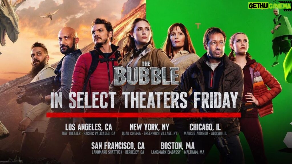 Karen Gillan Instagram - Ok so…The Bubble drops TOMORROW on Netflix, but you can ALSO watch it in theaters starting TOMORROW!!! Get your tickets and get ready to have a right chuckle. I’M SO EXCITED ABOUT TOMORROW!!!!!!!!!! #thebubble @netflix