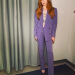 Karen Gillan Instagram - Well I just about lost my goddamn mind getting to be on @bravowwhl to chat all things Vanderpump Rules (which I watched for 4 hours A DAY while getting into Nebula make up). #guardiansofthegalaxyvol3 Outfit @stellamccartney Styling @rebeccacorbinmurray Make up @kaleteter Hair @thedavidcruz New York, New York