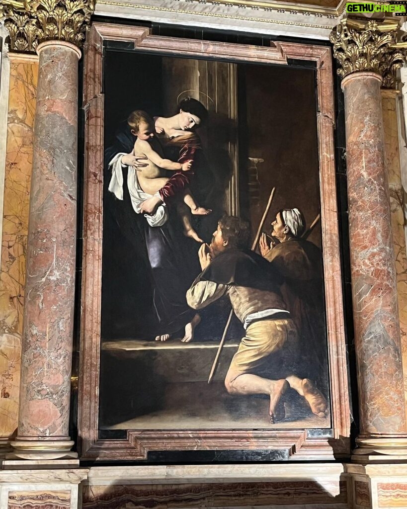 Kari Hietalahti Instagram - ’Madonna dei Pellegrini’ de Caravaggio & Dell’Orazione e Morte & Turbo Ferrari 208 🇮🇹 • #caravaggio #ferrari #roma #italy🇮🇹 Rome, Italy