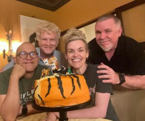 Kari Wahlgren Instagram - Celebrating 14 years of friendship with my dear @maxkochuncorked @sie_james and @douglaswoodbaby. Can’t begin to describe the love, support, encouragement, good movies, great meals, belly laughs, deep conversations, and inspiration these three have brought into my life. I love you guys.💗