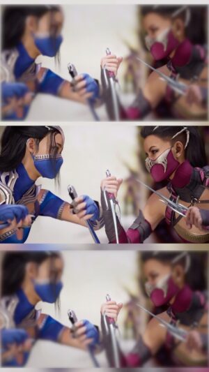 Kari Wahlgren Instagram - I’ve been SO FREAKING EXCITED to announce this!! Thrilled to be coming back as Kitana and Mileena in the Mortal Kombat 1 game!! With more epic fights and a seriously cool storyline…this one is gonna be EPIC. 
FIGHT!!!!! 🪭👠

#mk1 #mortalkombat #mileena #kitana #voiceover #videogames