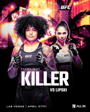 Karine Silva Instagram - ANOTHER STEP TOWARDS THE GOLD!

@karine_killer_ufc is BACK! 

She will face Ariane Lipski at #UFCFightNight in Las Vegas on April 27th! 

Ready to score her 4th UFC win! 🚀

#karinekiller #killer #allin #allinsports