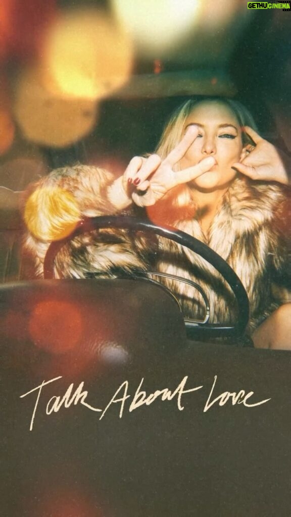 Kate Hudson Instagram - ✨TALK ABOUT LOVE IS OUT NOW✨ Turn it up loud, put your car window down, let your hair fly around you, breath, know you are worthy of love and then TALK ABOUT IT 🫶😉 It feels so surreal to have this song out, I can’t wait for you to hear it. Go listen wherever you get your music! Link in my bio.