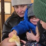 Katherine Levac Instagram - L’amour est dans le pré c’est ce soir! Voici donc une photo de mon bébé qui squeeze la tête d’un poussin super fort. 20h, @noovo.ca St-Bernardin