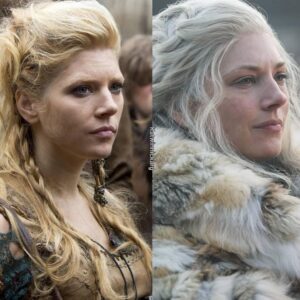 Katheryn Winnick Instagram - Lagertha throughout the  years. -  Season 1 vs Season 6