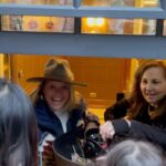 Kathy Najimy Instagram - Walked my smart, funny pal @katiecouric home from a Halloween lunch and we suddenly found ourselves hanging out of a window handing out buckets of candy. I love NYC!