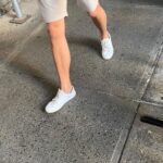Kathy Najimy Instagram - Another installment of the white sneaker series. I love Manhattan but, perplexed and amazed how these folks keep their sneakers so white and clean on these streets… (with cameos by Petie)
