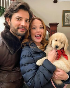 Katie Leclerc Instagram - Cuteness overload coming this Christmas! Which co-star is cuter?!?