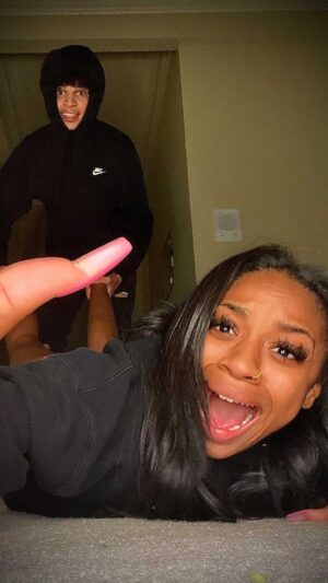 Kaychelle Dabney Instagram - Who is he? Where did he come from? How did he get in ? #threebestfriends @noahmadesmk
