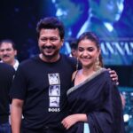 Keerthy Suresh Instagram - An amazing night with some amazing people! 🖤 Can’t wait for the release! #MAAMANNAN #AudioLaunch #Candids
