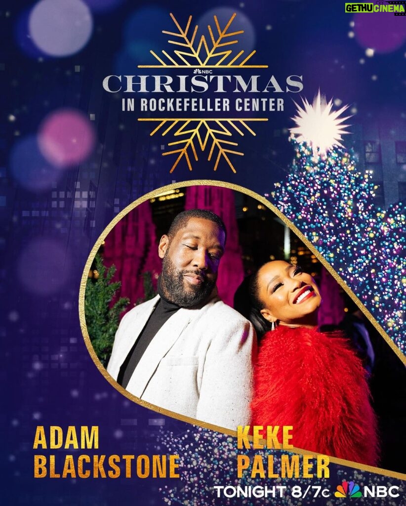 Keke Palmer Instagram - It’s giving Christmas. Get into the Christmas spirit at the Rockefeller Center with a performance alongside @adamblackstone tonight at 8/7c!