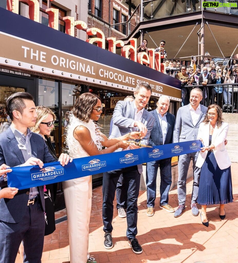 Kelly Rowland Instagram - My boys and I got the chance to celebrate the reopening of @Ghirardelli’s Original Chocolate & Ice Cream Shop at #GhirardelliSquare in San Francisco & let’s just say they were in lalaland lol. #GhirardelliPartner