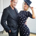 Kerri Kasem Instagram - Beautiful shots by @mattcali_photography! 20 years ago Josh @shuaca and I did photos together, we looked like kids. I’ll put them up side-by-side on my stories. #Friends @sky_is_dlimit - stylist Dress - @aliceandolivia Josh Make-up/Hair - @jackiemerlaumua #Blondehair #hat #LittleBlackDress #BestFriends