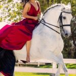 Kerri Kasem Instagram - Behind the scenes of one of my most favorite photo shoots! @arezoojalali_photography nailed it for @stylecruze magazine! Thank you @my_cavago ❤️ TY @itswillfranco - red dress @makeupnadiya.ca - makeup @friesiansm - Lusitano Jardim MT @simonesairbrushtanning #WhiteHorses #RedDress #HorsesOfInstagram #Viral #lusitano