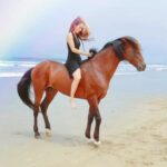 Kerri Kasem Instagram - I can’t tell you what it really is, I can only tell you what it feels like… #Joy #Love #Freedom. TY @yassine_cavalier #Horse #Viral #morocco #beach #stallion
