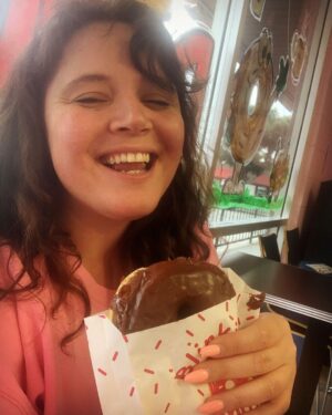 Kether Donohue Instagram - there are many things I regret in this life. Having two donuts at @blinkiesdonuts today is not one of them.