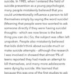 Kether Donohue Instagram – The most profound message I might ever receive in my entire life is from a brave man who opened up to me that he was struggling with suicidal ideation and thinking of a way to end things the other night and the last video I posted encouraged him to keep going. He gave me permission to say this because we wanted people to know how healing it is to talk about openly. His testimony is evidence of what Dr. Jill Harkavy-Friedman from The American Foundation of Suicide Prevention has found from suicide prevention research, that openly asking someone if they’re experiencing suicidal thoughts and hearing about other’s experiences reduces suicidal ideation. Today is #WorldMentalHealthDay and the team of the song “Stay” is grateful and honored to donate a portion of the proceeds from the song to American Foundation of Suicide Prevention @afspnational to help fund research. I’m not quite sure how to express the overwhelming love I received this week. I love you guys, THANK YOU to everyone who reached out and commented and supported 💕🙏🏼 I received so many messages from people this week opening up about their own history of suicidal ideation, some didn’t even tell their own family members because they didn’t want to be a burden and because of shame. People who are experiencing suicidal ideation are not “crazy” or “attention seeking” or “overreacting.” We can openly talk about it to reduce the shame, listen and understand why someone feels the way they do, fund research, and share resources. If you or someone you know is having thoughts of suicide or experiencing a mental health crisis, 988 Suicide and Crisis Lifeline provides 24/7 connection to confidential support. Call or text 988 or go to 988lifeline.org/chat 
TransLifeline 877-565-8860
LGBT National Youth Talkline 1-800-246-7743
Trevor Lifeline 1-866-488-7386
Lifeline 1-800-273-8255
GLBT National Hotline 1-888-843-4564
Crisis Text Line – Text HOME to 741741 (my video from the other day got cut off, so I’m posting more of the video here from that night on the last day of #suicidepreventionmonth #suicideprevention #suicideawareness