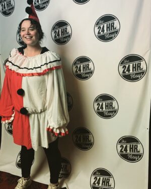 Kether Donohue Instagram - It was always my dream to be a clown and I say that with zero sarcasm. Still in awe over the amazing play that @joeyisokay @bradlivesdreams and @allieglev wrote and composed in 24 hrs‼️🤯‼️🤯 and lucky I got to play with @jmspinafore @gabrielleruiz @pxrxvi & be directed by @jakibradley & work with music director @songsbyangela & choreographer @kittymcnamee 🖤 Thank you @markarmstrong4 for putting together this incredible event every year and including me on the fun and making my clown dreams come true 🤡💞 @24hourplays