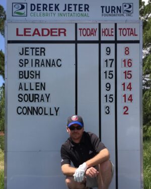 Kevin Connolly Instagram - #tbt On the leader board!!! @ssouray #rayallen #jeterturn2 #reggiebush