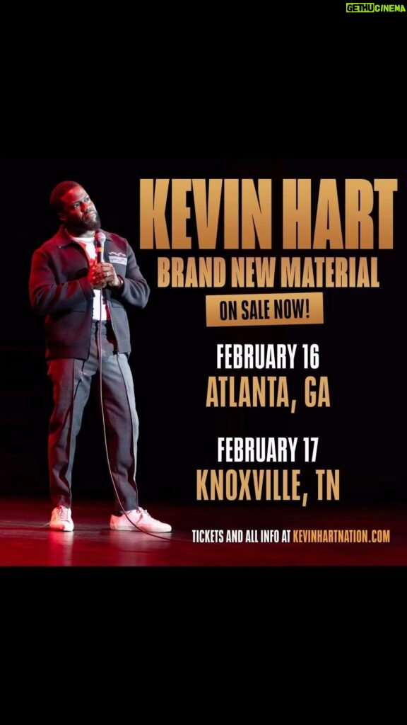 Kevin Hart Instagram - New shows just added!! Friday, February 16 in Atlanta and Saturday, February 17 in Knoxville. Brand new material. Go get your tickets right now at KEVINHARTNATION.COM