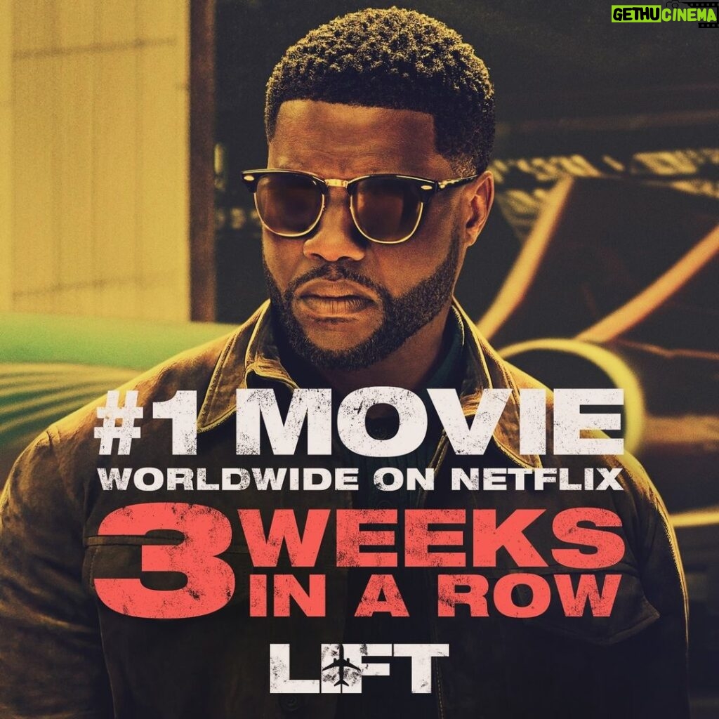Kevin Hart Instagram - Well I’ll be damn!!!!!!!! All I can say is thank you and that I love all of you. Your continued support means the world to me!!!!! “Lift” is now streaming on @netflix and the 🌎 is watching and loving it!!!!!