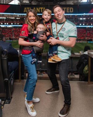 Kevin Patrick Egan Instagram - Making memories. Epic afternoon at the Benz. James said “Dada I need to 💩” in the 90th minute. He’ll remember where he was when he learned how to hold it in. And Maisie hadn’t a scooby doo what was going on when @jake_mulraney stuck home the winner in the 96th!!! Cheers, @atlutd! ♥️🖤 #MLS #ATLUTD #UniteAndConquer
