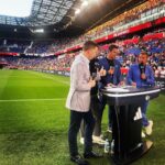 Kevin Patrick Egan Instagram - MessiMania takes over New York City! Another brilliant experience alongside incredible teammates for Apple TV and MLS. We had a sold out Red Bull Arena, thousands watching live on the giant screens in Times Square, and fans of the 🐐 tuning in from all over the world. These are such special times ♥️⚽️ #MLS #Messi #RBNY #InterMiami #GOAT