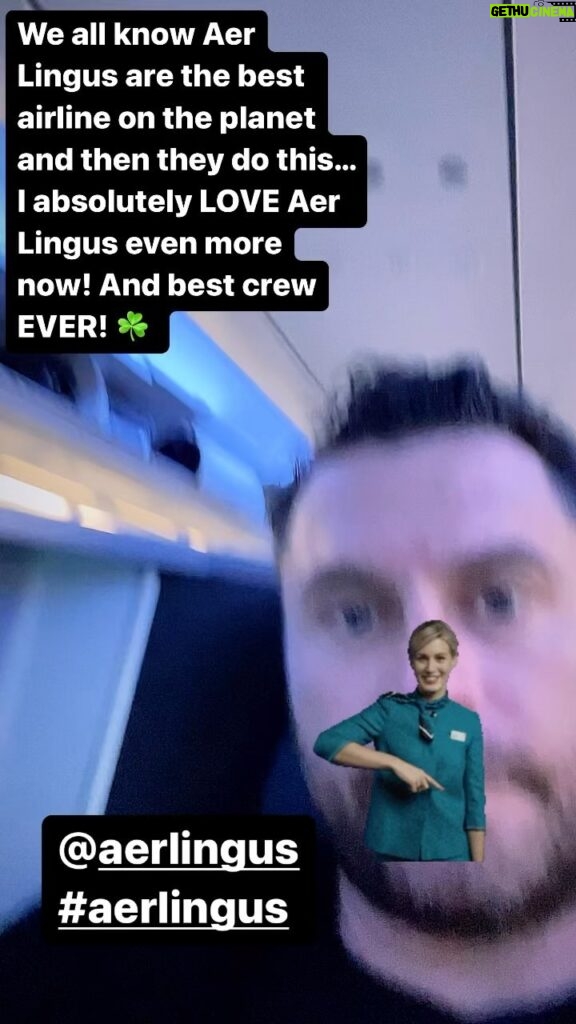 Kevin Ryan Instagram - @aerlingus You have blown me away yet again with your kindness, individual customer attention and just pure brilliance. #aerlingus is #1 in the airline business, even ask my dog. Staff and crew are always top tier and it’s a joy being on a flight with you all. Much respect and big thank you from Copper and Myself 🐾 ☘ we know how hard you guys all work Anita beyond appreciated! #flyinghigh here. Slainte