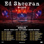 Khalid Instagram - So excited to join my bro Ed Sheeran on tour! This will be my first time performing on a stadium run, and I’m extremely happy to be doing it with @teddysphotos 🥹 can’t wait to see and perform for all of you beautiful people (pun intended hahaha) pre-sale starts Oct. 12th!