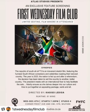 Khulu M. Skenjana Instagram - #Repost @1stwednesdayfilmclub with @use.repost
・・・
Let’s say goodbye to 2023 on a good note. Come celebrate with us on the 26th of December 2023 33 Frost Avenue,Braamfontein Werf, jhb 2000.