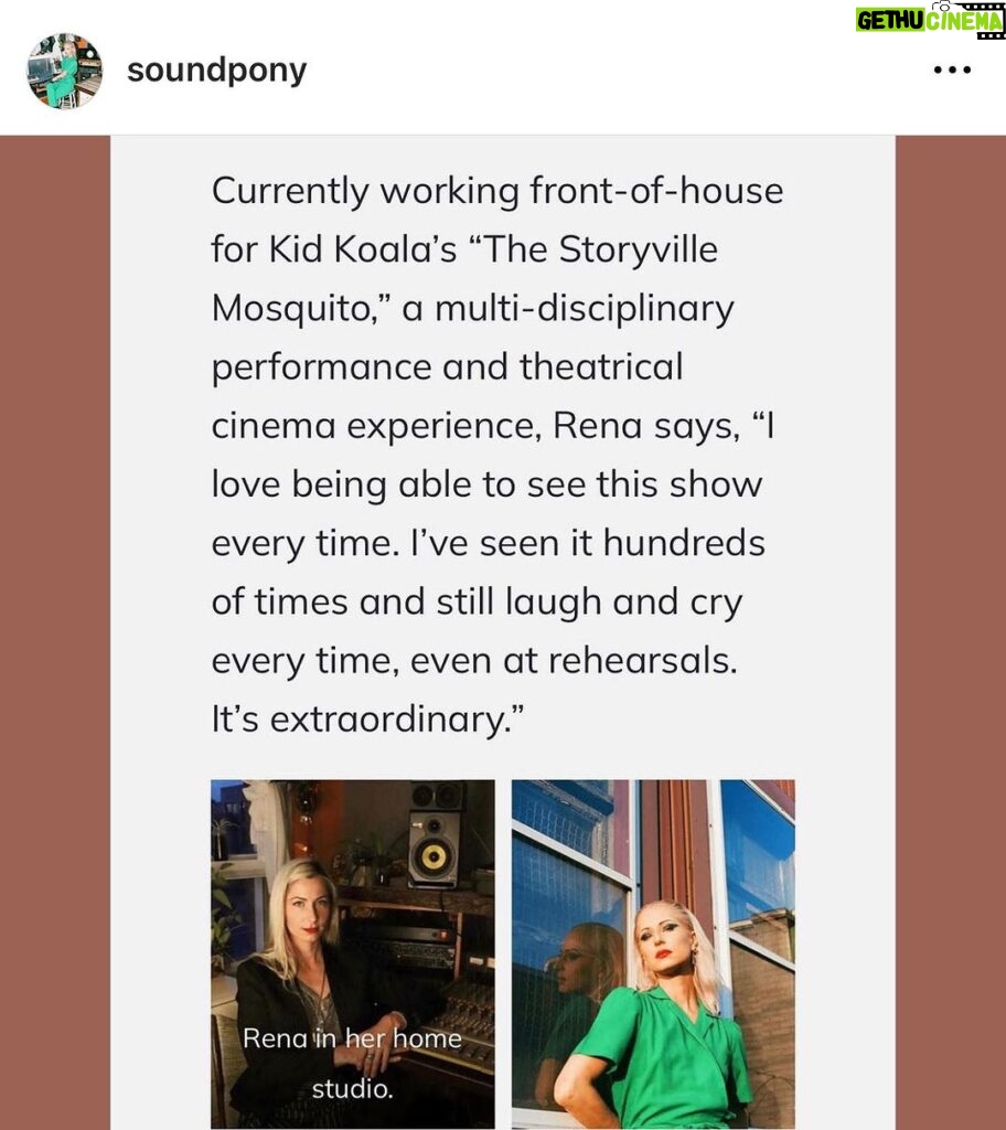 Kid Koala Instagram - Shouts out to the amazing FOH sound engineer @soundpony for her incredible work on @the_storyville_mosquito tour She’s featured in @l.acoustics.official 2023 Women in Pro Audio feature. 🙌 Making it all sound wonderful and adding that magic to the live mix! ✨🎛️🎚️🔈