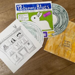 Kid Koala Instagram - my daughter made some variant album covers inspired by our pet rabbit. 🤣✨