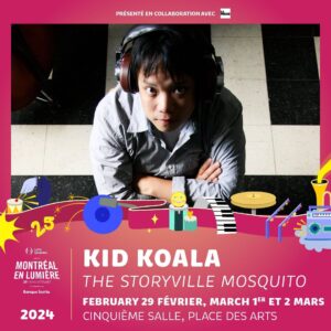 Kid Koala Instagram - MONTREAL! Third show added! 🎉 Get your tix for @placedesarts @the_storyville_mosquito @mtlenlumiere 
🎫: kidkoala.com/tour