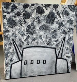 Kid Koala Instagram - Original painting Robot V is now at kidkoala.com/shop 🎨🤖