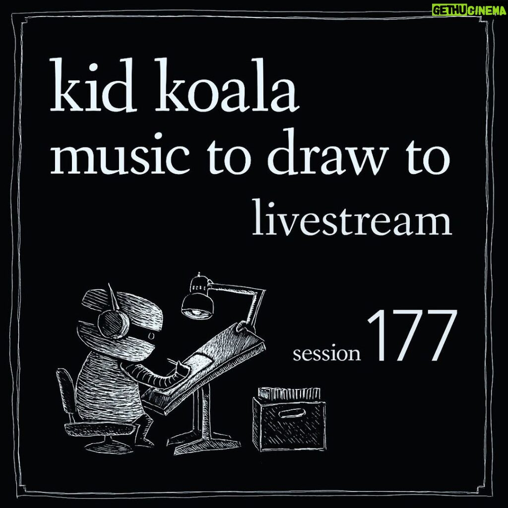 Kid Koala Instagram - TONIGHT! Save your spot at crowdcast.io/c/musictodrawtosession177